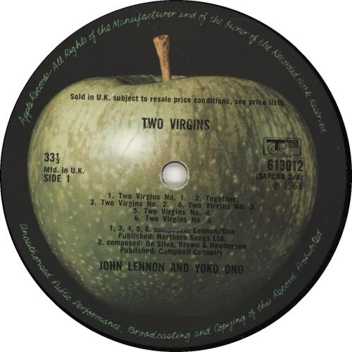 John Lennon Two Virgins - VG+ vinyl LP album (LP record) UK LENLPTW72004