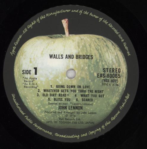 John Lennon Walls And Bridges vinyl LP album (LP record) Japanese LENLPWA190045