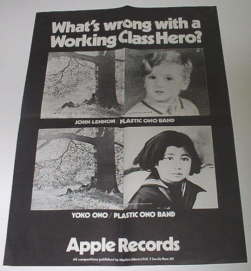 John Lennon What's Wrong With A Working Class Hero ? poster UK LENPOWH336476