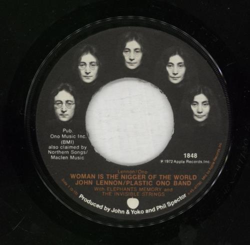 John Lennon Woman Is The Nigger Of The World - P/S 7" vinyl single (7 inch record / 45) US LEN07WO68492