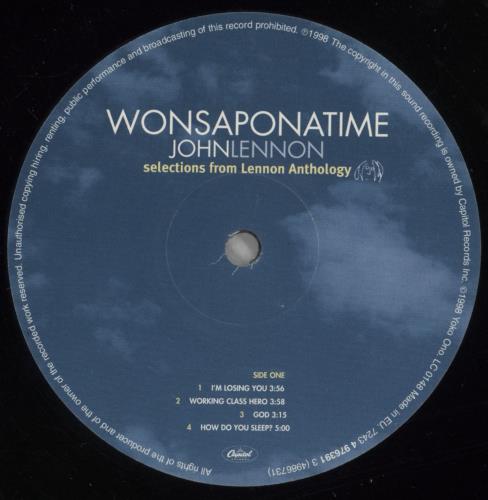 John Lennon Wonsaponatime 2-LP vinyl record set (Double LP Album) UK LEN2LWO129685