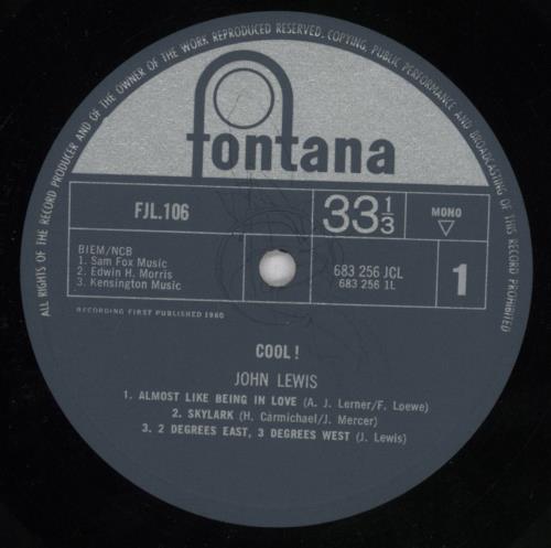 John Lewis Cool! vinyl LP album (LP record) UK JLQLPCO551455