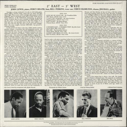 John Lewis Grand Encounter : 2� East - 3� West - 180gm vinyl LP album (LP record) UK JLQLPGR881121