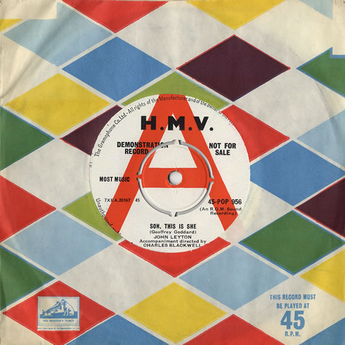 John Leyton Son, This Is She - A Label Demo 7" vinyl single (7 inch record / 45) UK LEY07SO479932
