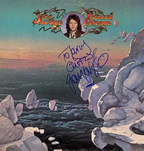 John Lodge Natural Avenue - signed vinyl LP album (LP record) US LDGLPNA180866