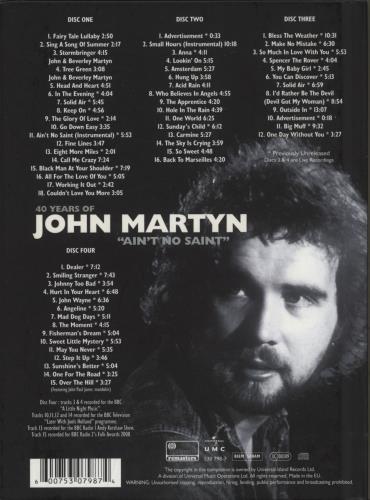 John Martyn Ain't No Saint 4-CD album set UK JMY4CAI444187