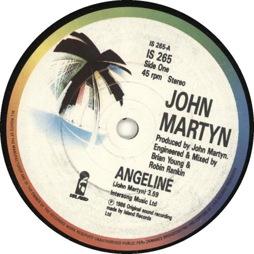John Martyn Angeline 7" vinyl single (7 inch record / 45) UK JMY07AN689240