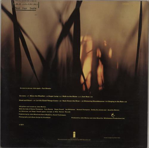 John Martyn Bless The Weather - 3rd - Gold promo stamped vinyl LP album (LP record) UK JMYLPBL753640