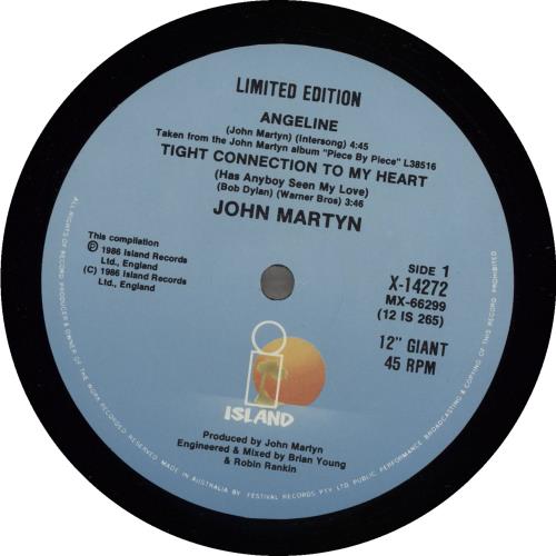John Martyn Classic John Martyn - Promo stickered 12" vinyl single (12 inch record / Maxi-single) Australian JMY12CL754018