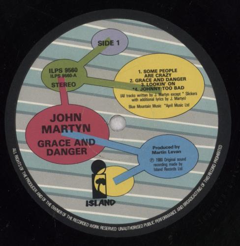 John Martyn Grace & Danger - 1st - VG Sleeve vinyl LP album (LP record) UK JMYLPGR847701