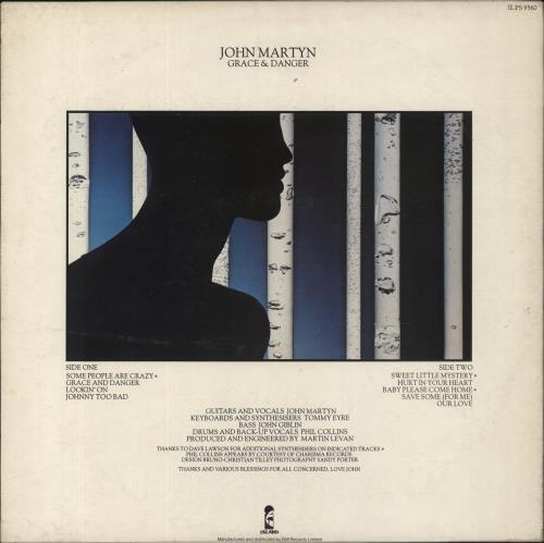 John Martyn Grace & Danger - 1st - VG Sleeve vinyl LP album (LP record) UK JMYLPGR847701