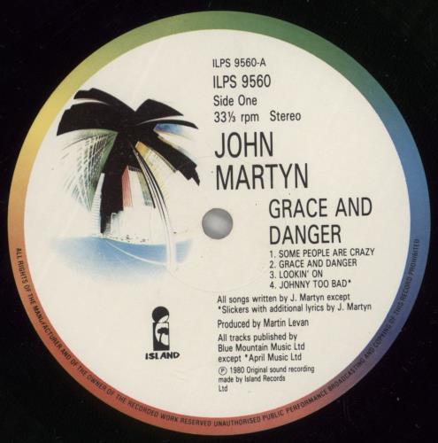 John Martyn Grace & Danger - 3rd vinyl LP album (LP record) UK JMYLPGR579226