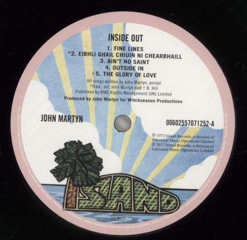 John Martyn Inside Out - 180gm vinyl LP album (LP record) UK JMYLPIN866985