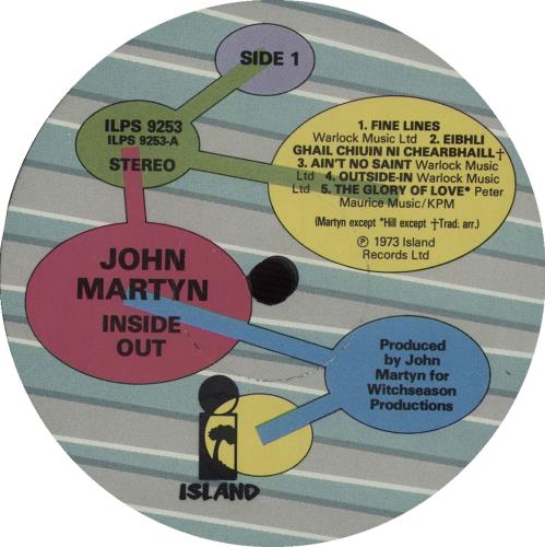 John Martyn Inside Out - 3rd vinyl LP album (LP record) UK JMYLPIN671257