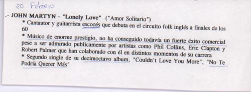 John Martyn Lonely Love + Insert 7" vinyl single (7 inch record / 45) Spanish JMY07LO679689