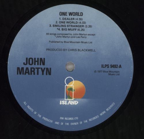 John Martyn One World - 1st vinyl LP album (LP record) UK JMYLPON437459