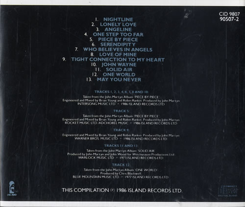 John Martyn Piece By Piece CD album (CDLP) UK JMYCDPI603228