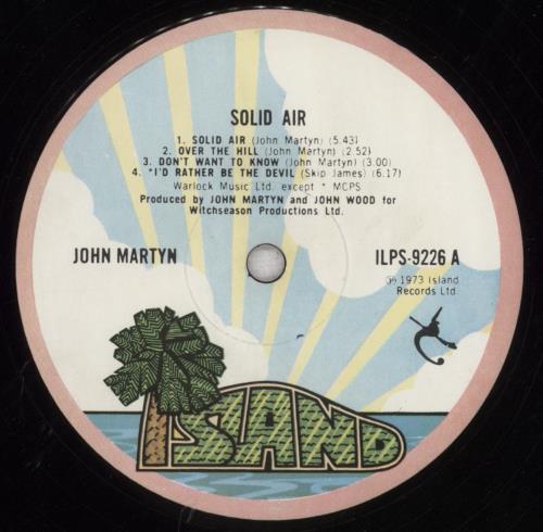 John Martyn Solid Air - 1st - G vinyl LP album (LP record) UK JMYLPSO845634