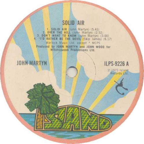 John Martyn Solid Air - 1st vinyl LP album (LP record) UK JMYLPSO149869