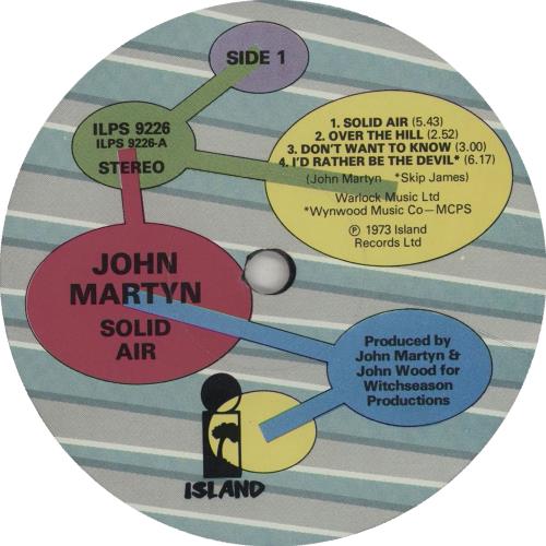 John Martyn Solid Air - 3rd vinyl LP album (LP record) UK JMYLPSO671258