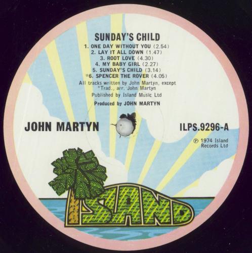 John Martyn Sunday's Child - 1st - EX vinyl LP album (LP record) UK JMYLPSU595491