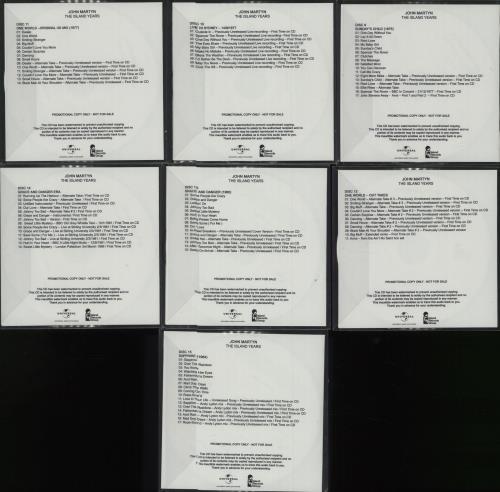 John Martyn The Island Years CD-R acetate UK JMYCRTH679789