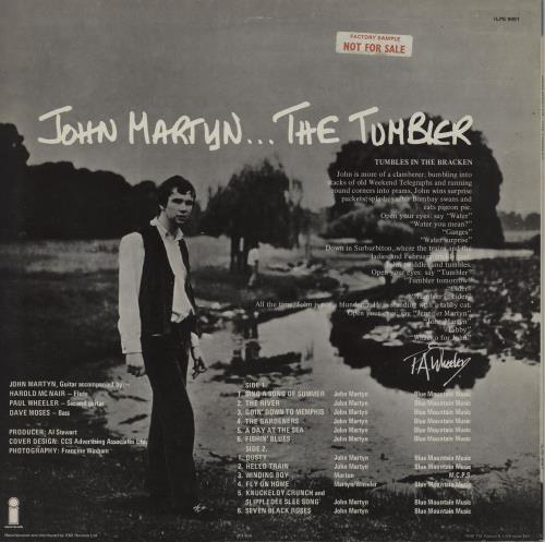 John Martyn The Tumbler - 4th - Factory sample vinyl LP album (LP record) UK JMYLPTH754349