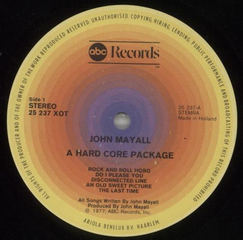John Mayall A Hard Core Package vinyl LP album (LP record) Dutch JOMLPAH888647