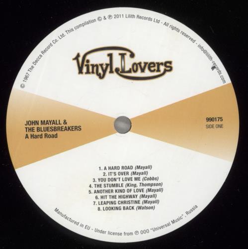 John Mayall A Hard Road - 180gm vinyl LP album (LP record) UK JOMLPAH880660