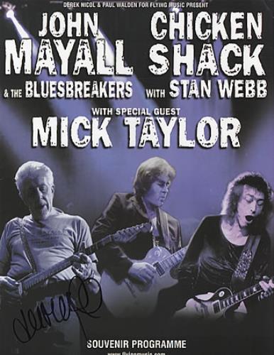 John Mayall Autographed Tour Programme tour programme UK JOMTRAU335013