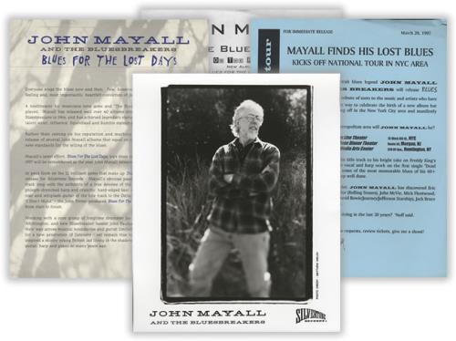 John Mayall Blue For The Lost Days media press pack US JOMPPBL400928