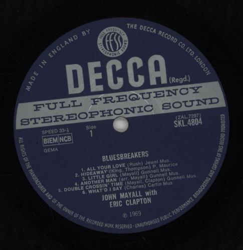 John Mayall Blues Breakers - 2nd vinyl LP album (LP record) UK JOMLPBL319880