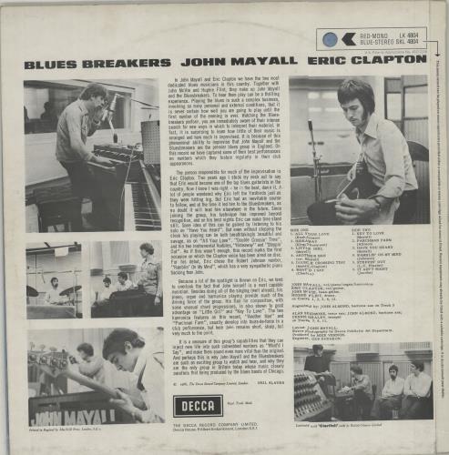 John Mayall Blues Breakers - 2nd vinyl LP album (LP record) UK JOMLPBL319880