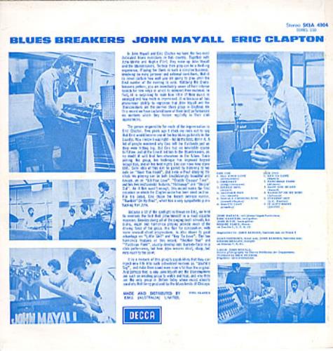 John Mayall Blues Breakers vinyl LP album (LP record) Australian JOMLPBL286188