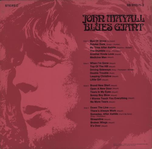 John Mayall Blues Giant 2-LP vinyl record set (Double LP Album) German JOM2LBL401213
