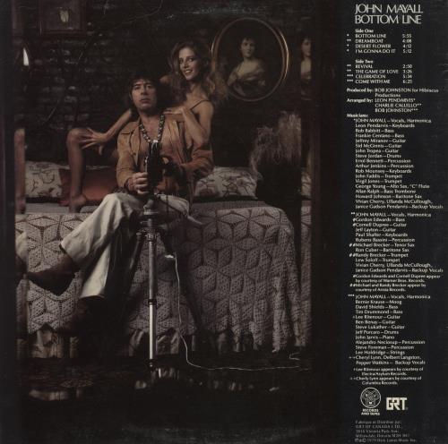 John Mayall Bottom Line vinyl LP album (LP record) Canadian JOMLPBO869581