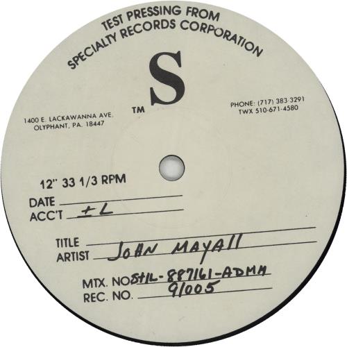 John Mayall Chicago Line - Test Pressing vinyl LP album (LP record) US JOMLPCH659999