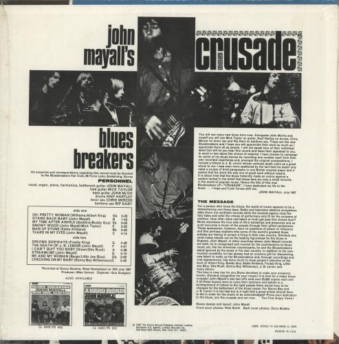 John Mayall Crusade + Shrink vinyl LP album (LP record) US JOMLPCR739029