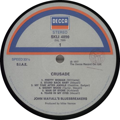 John Mayall Crusade vinyl LP album (LP record) Italian JOMLPCR693578