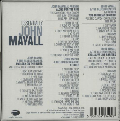 John Mayall Essentially John Mayall 5-CD album set UK JOM5CES378179