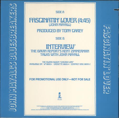 John Mayall Fascinatin' Lover 12" vinyl single (12 inch record / Maxi-single) US JOM12FA56879
