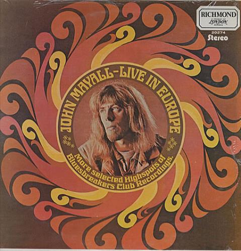 John Mayall Live In Europe vinyl LP album (LP record) Mexican JOMLPLI328632