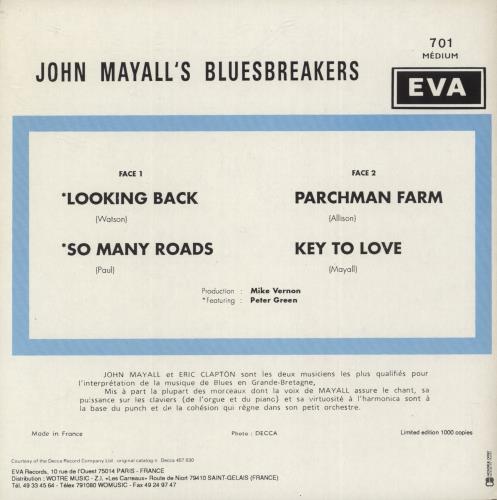 John Mayall Looking Back - Green Vinyl 7" vinyl single (7 inch record / 45) French JOM07LO142901