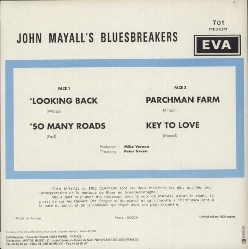 John Mayall Looking Back 7" vinyl single (7 inch record / 45) French JOM07LO887988