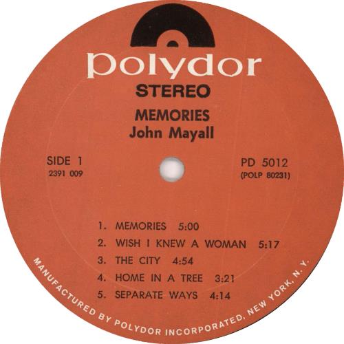 John Mayall Memories - EX vinyl LP album (LP record) US JOMLPME727587