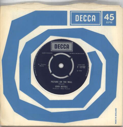 John Mayall Picture On The Wall 7" vinyl single (7 inch record / 45) UK JOM07PI188624