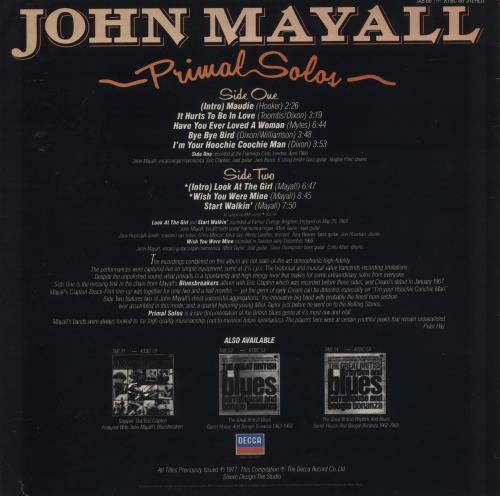 John Mayall Primal Solos vinyl LP album (LP record) UK JOMLPPR337957