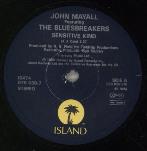 John Mayall Sensitive Kind 7" vinyl single (7 inch record / 45) UK JOM07SE888050