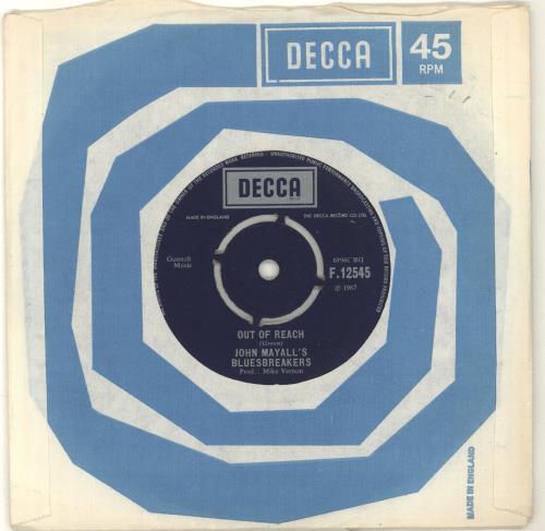 John Mayall Sitting In The Rain 7" vinyl single (7 inch record / 45) UK JOM07SI697793