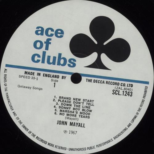 John Mayall The Blues Alone - 1st vinyl LP album (LP record) UK JOMLPTH144607